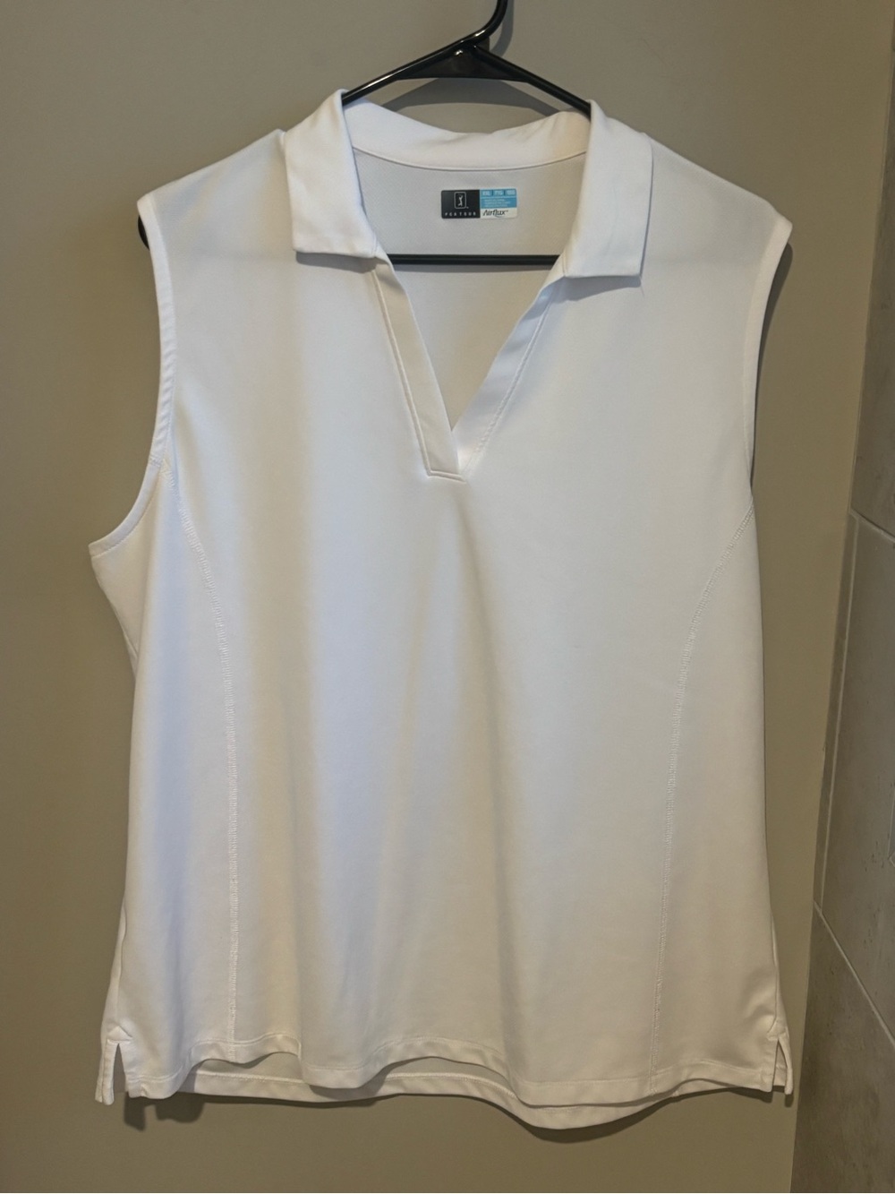PGA Tour Women's Sleeveless Polo Tank Top - White
